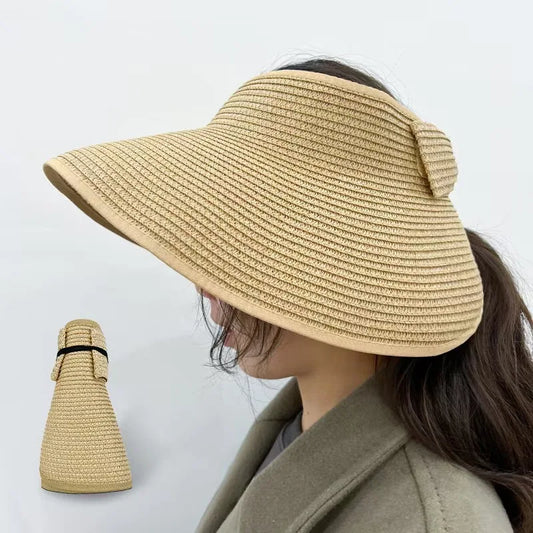 The Open-Top Wide Brim Straw Sun Hat