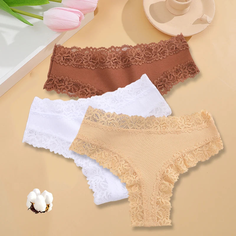 The 3-Pack Brazilian Lace G-String Set
