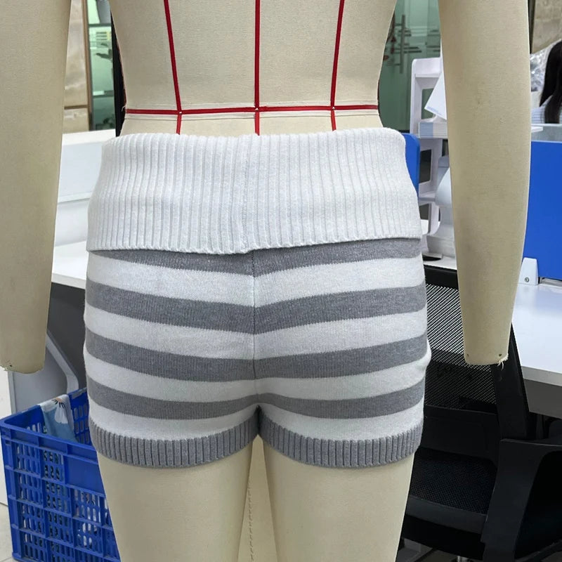 The Striped Knit Micro Short