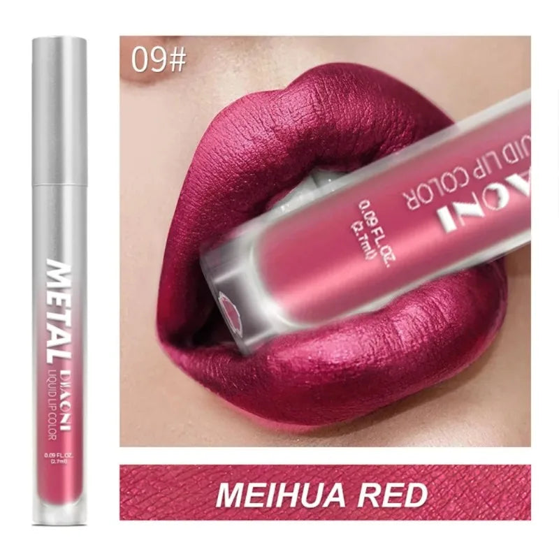 The 12-Color Metallic Shimmer Lip Gloss Set