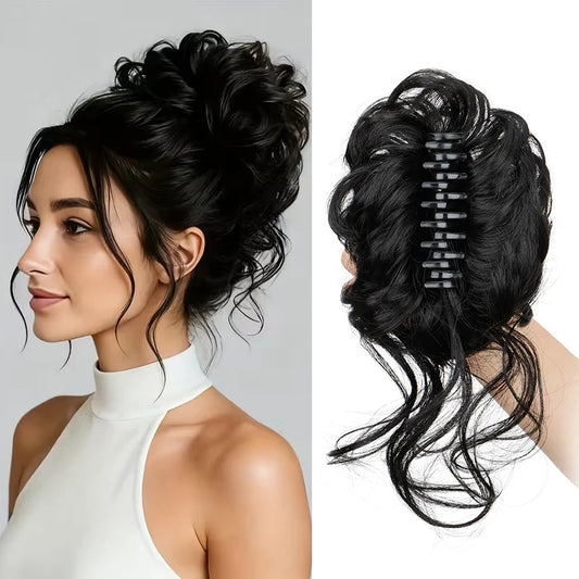The Curly Claw Clip Updo Bun Hairpiece