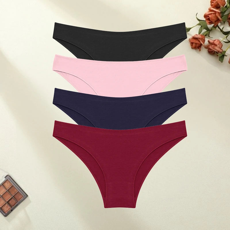 The 4-Pack Seamless Cotton Brief Set