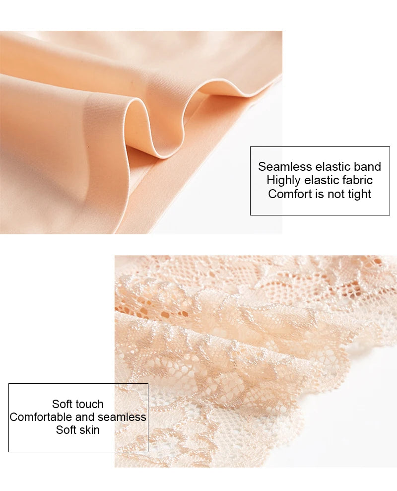 The 3-Pack Silk Satin Lace Brief Set