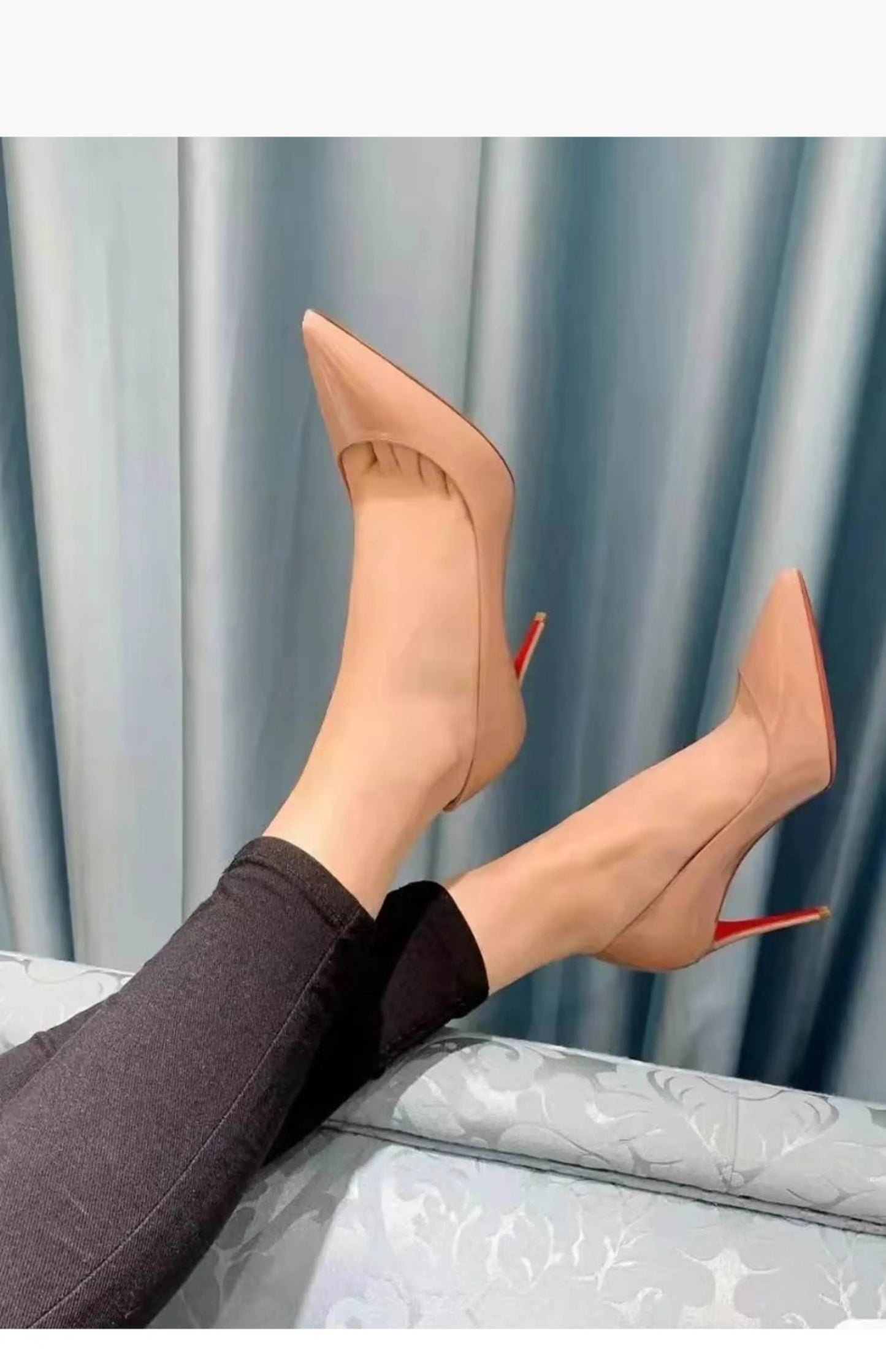 Black Women's elegant high heels Red Shiny Bottoms Luxury Brand Women heels 2025 trend Pointed Toe Sexy Party Pumps shoes Women