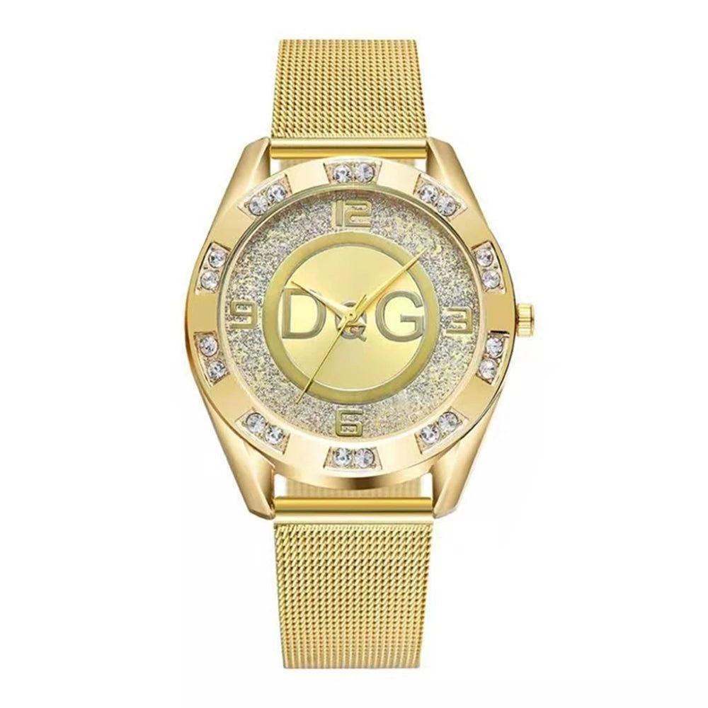 The Starry Sky Diamond Gold Mesh Watch