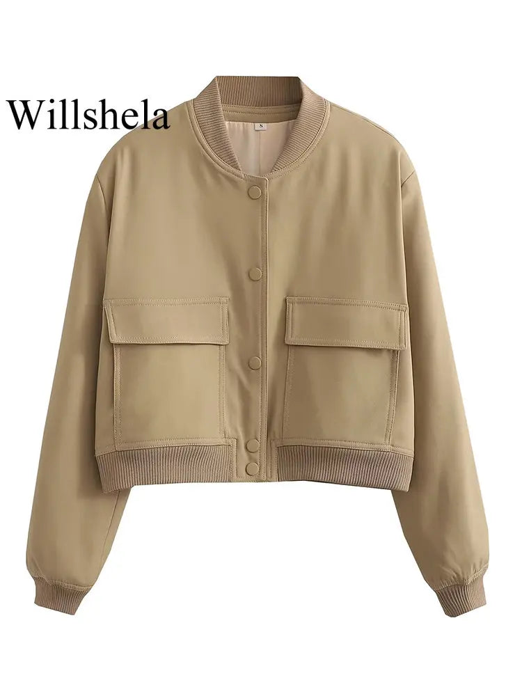 The V-Neck Solid Bomber
