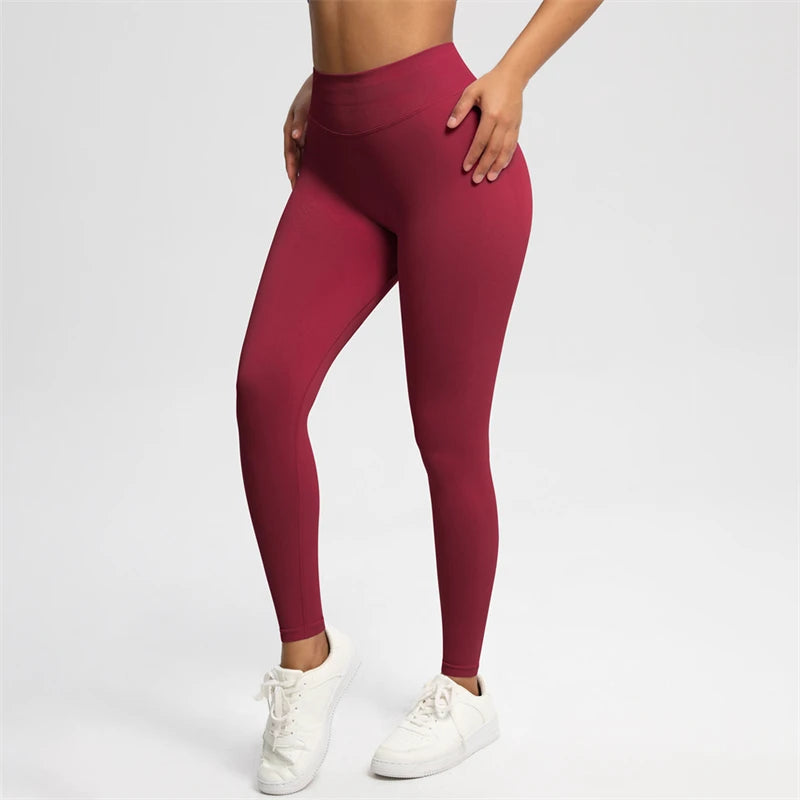 2025 Bum Shaping Leggings Impact Women Seamless Sports Yoga Pants Low Ribbed Band Gym clothes Fitness Workout Scrunch Butt Tight