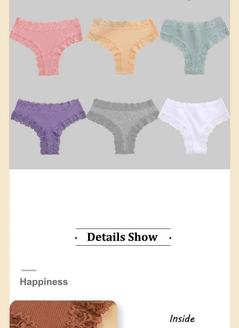 The 5-Pack Lace Seamless Brazilian Set