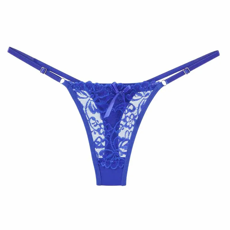 The Adjustable Hollow-Out Lace Thong