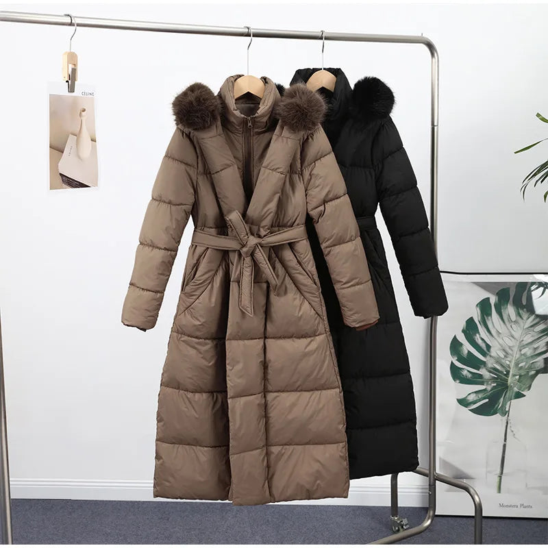 The Belted Fur Hood Parka