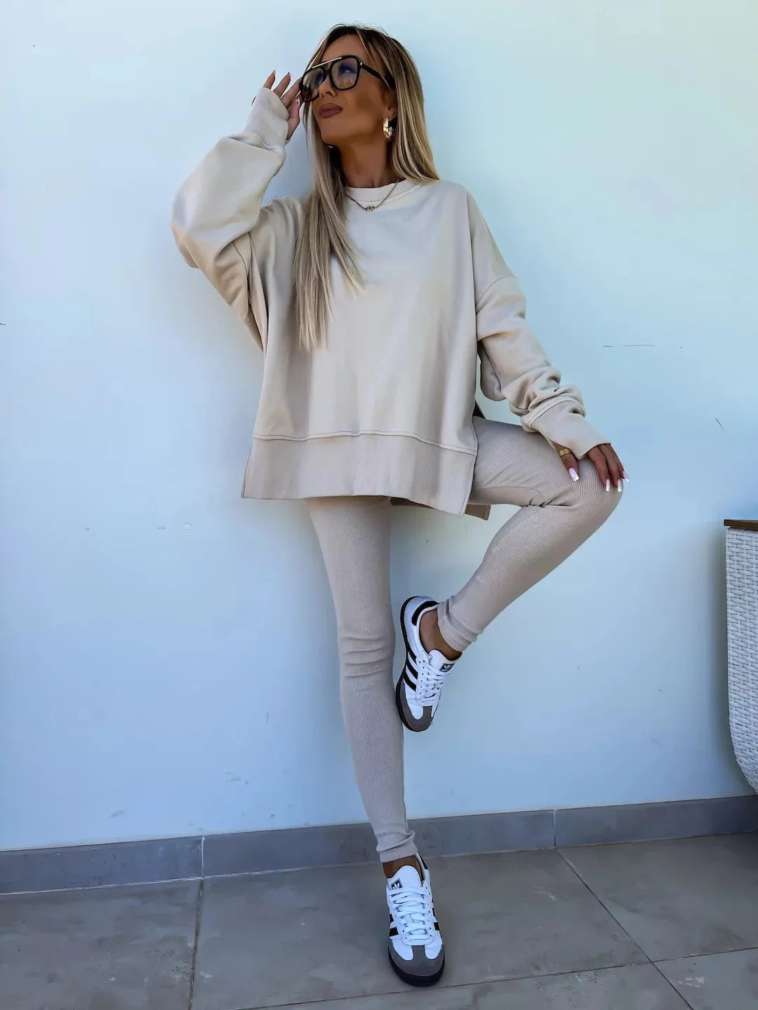 The Oversized Knit Trouser Set