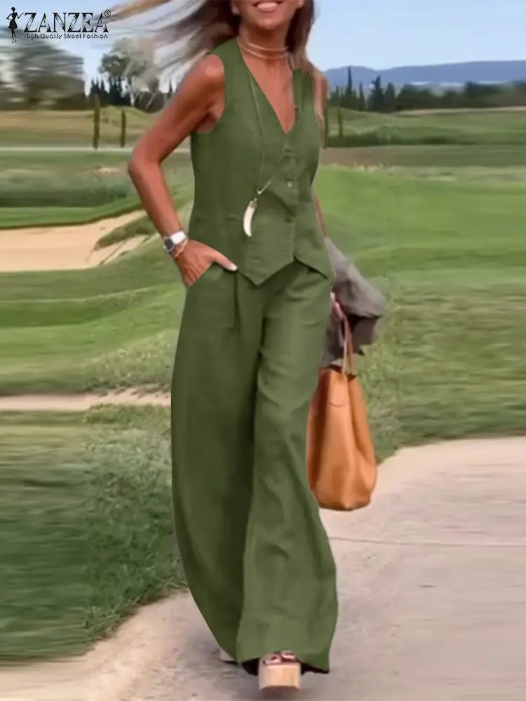 The Wide Leg Vest Co-Ord
