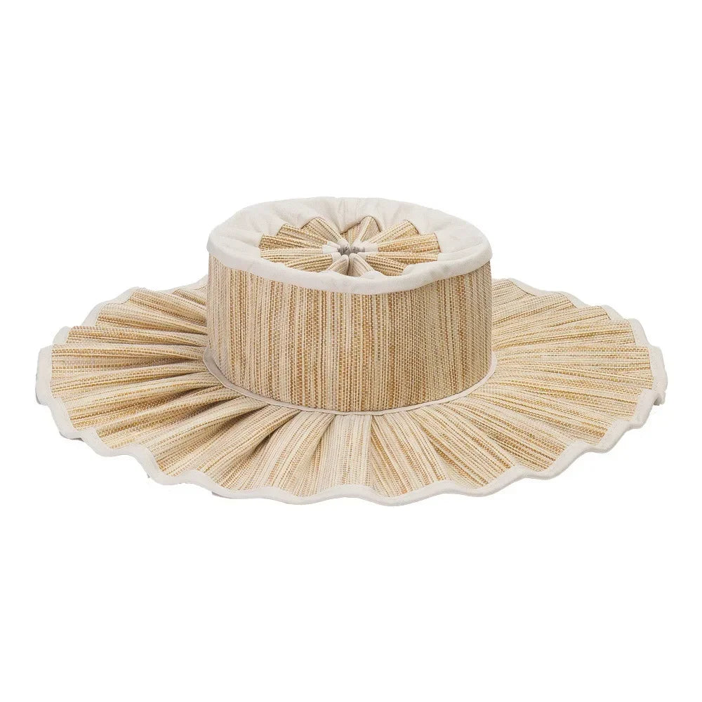 The Y2K Reversible Pleated Straw Hat