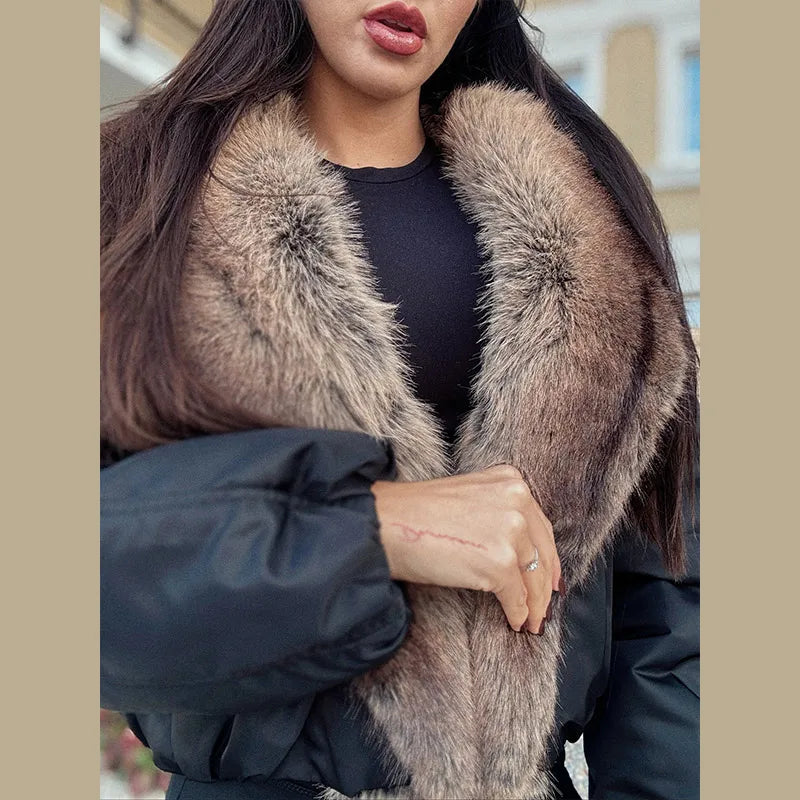 The Belted Fur Hood Parka