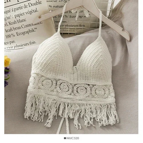 The Tassel Halter Crop Top