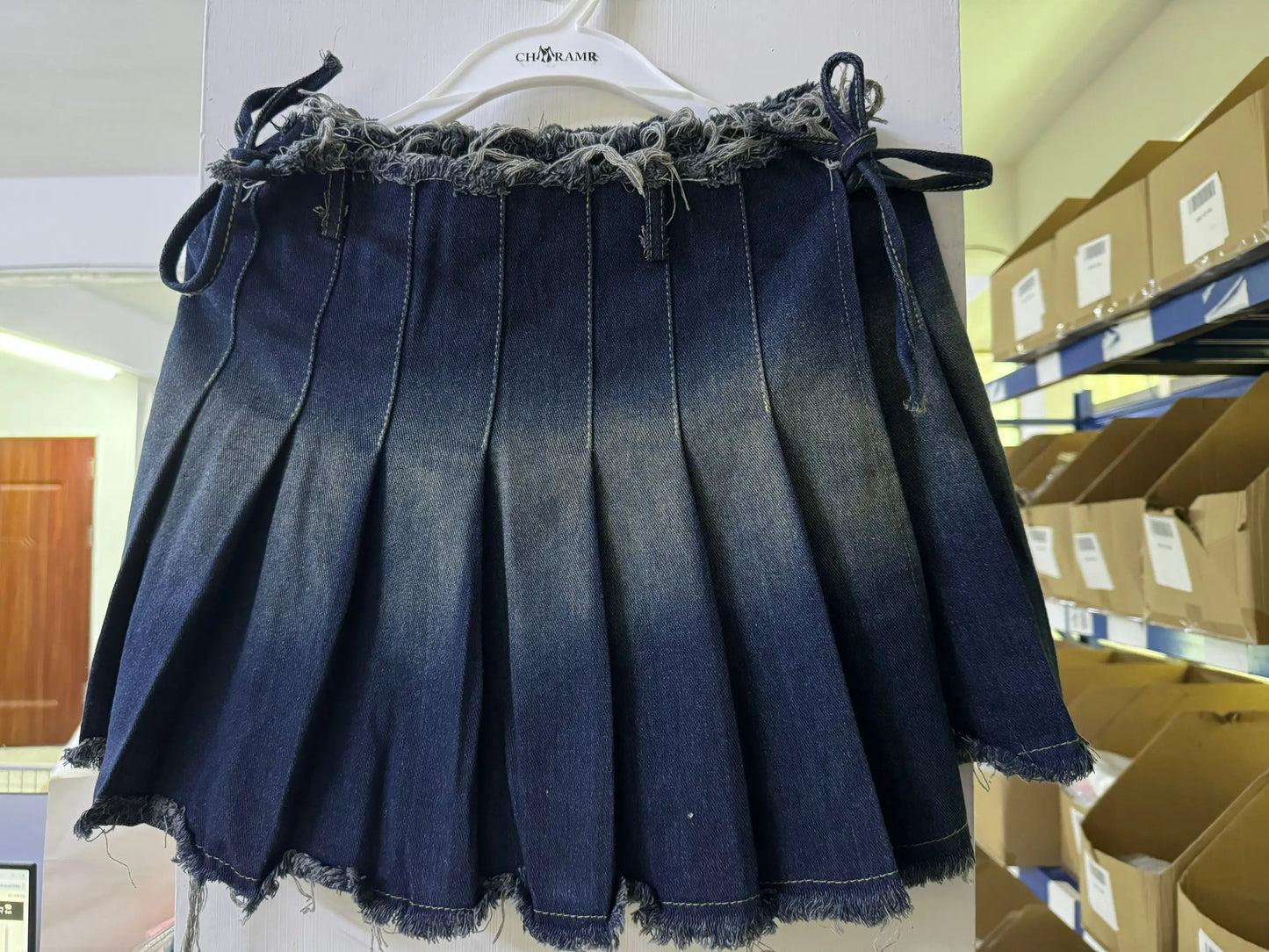 The Y2K Frayed Denim Mini