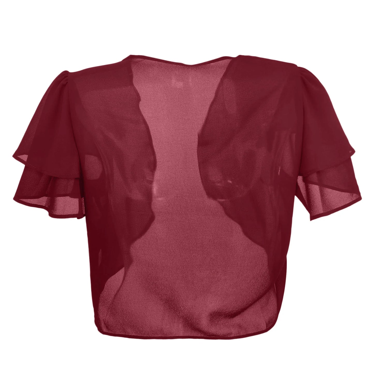 2025 Europe and the United States new women's blouse solid color short-sleeved cardigan thin chiffon shawl all match women's wea