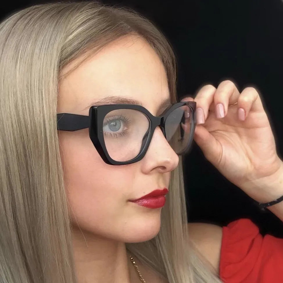 The Transparent Anti-Blue Light Polygon Glasses