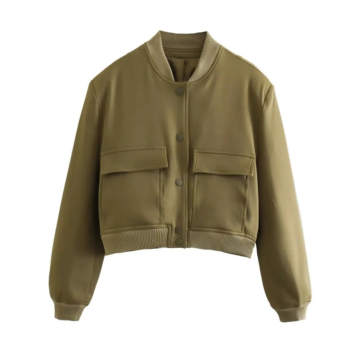 The V-Neck Solid Bomber