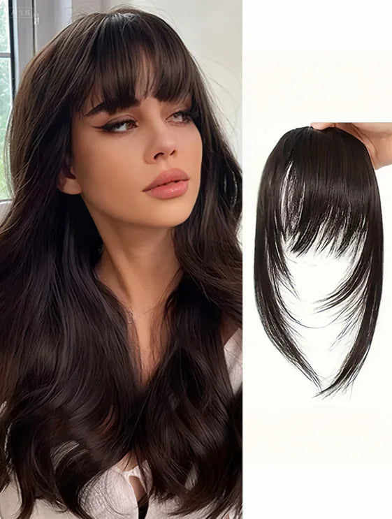 The Wispy Fringe Clip-In Bangs with Sideburns