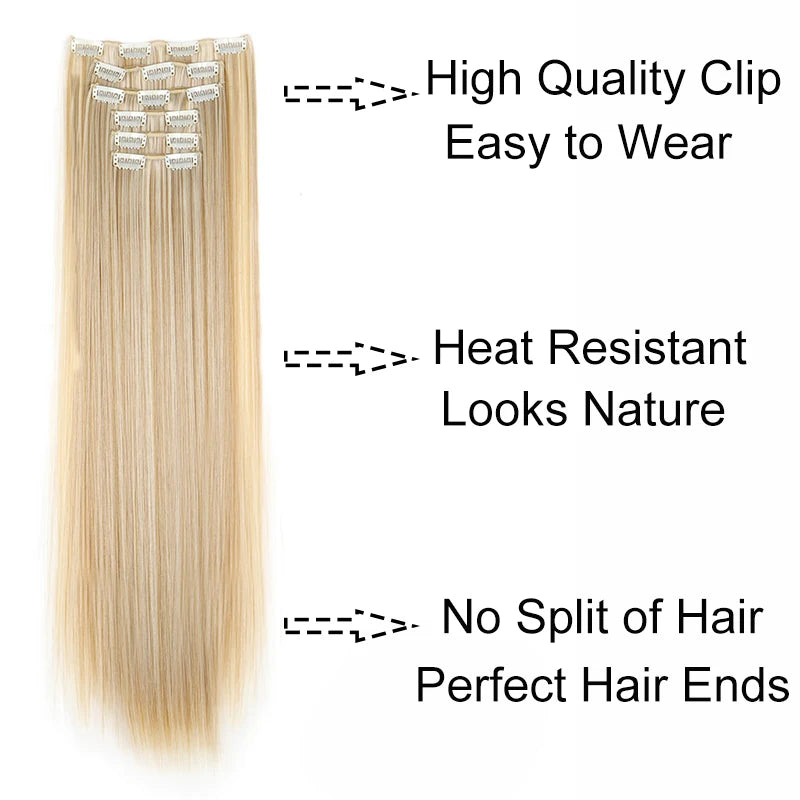 The 24-Inch 16-Clip Straight Hair Extensions