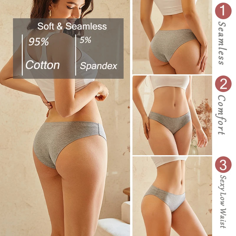 The 4-Pack Seamless Cotton Brief Set