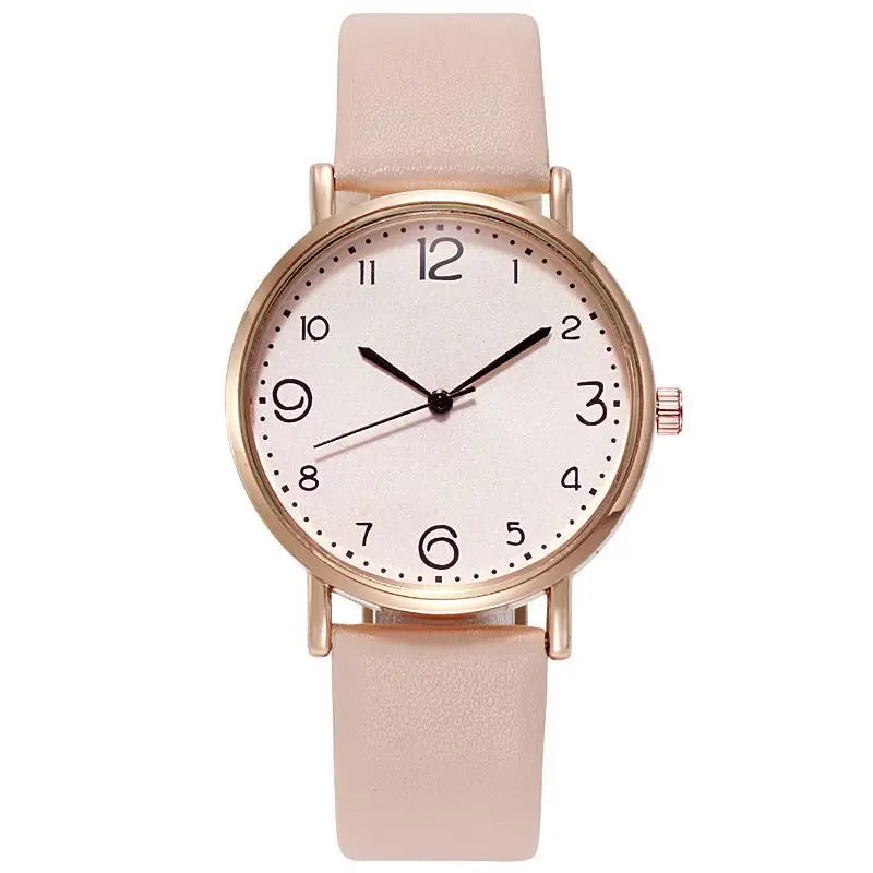 The Arabic Numbers Leather Analog Watch