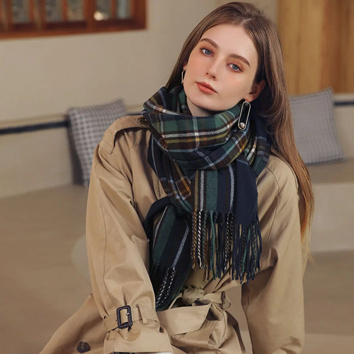 The Tartan Plaid Wrap Scarf