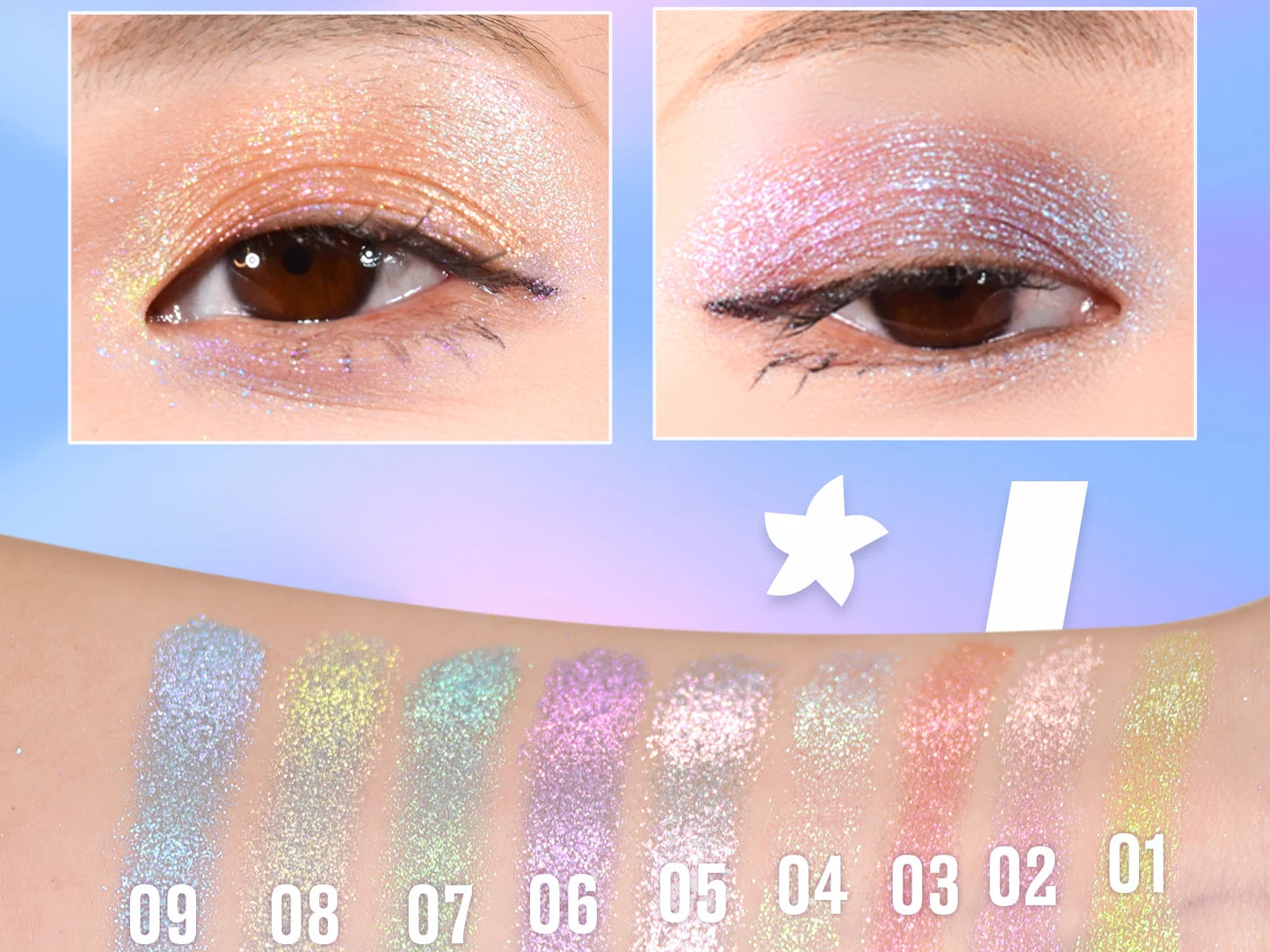 The 9-Color Multichrome Eyeshadow Palette