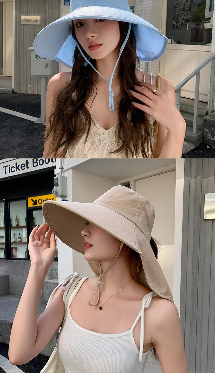 The Wide Brim Neck Cover Safari Cap
