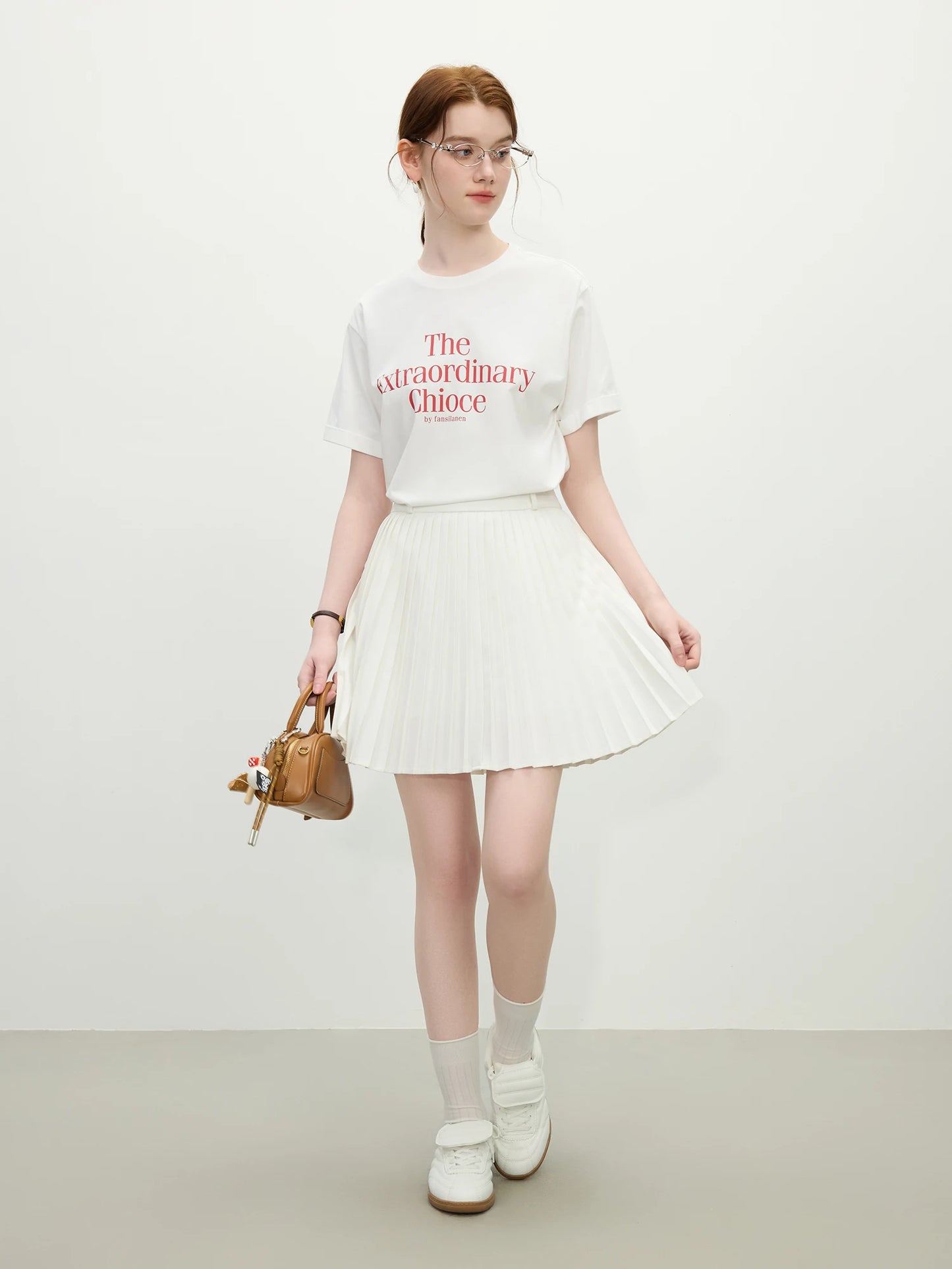 The Wool-Blend Pleated Office Mini