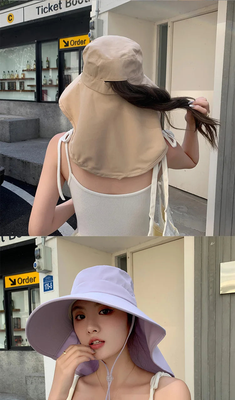 The Wide Brim Neck Cover Safari Cap