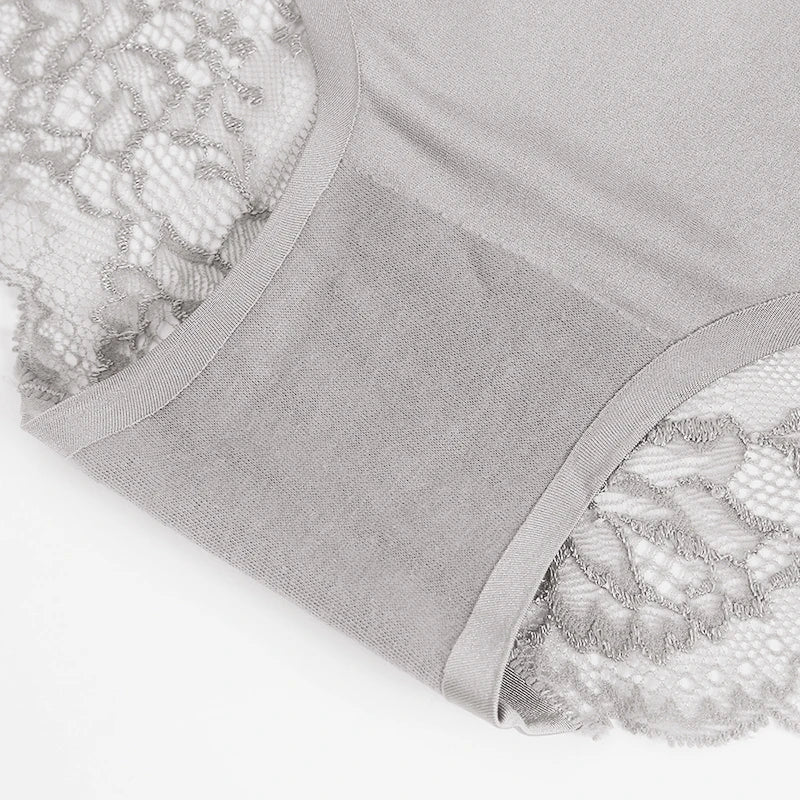 The 3-Pack Silk Satin Lace Brief Set