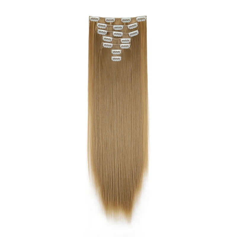 The 7-Piece Clip-In Straight Hair Extensions