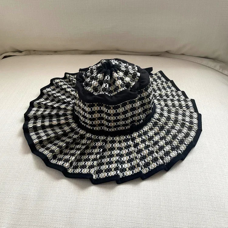The Y2K Reversible Pleated Straw Hat