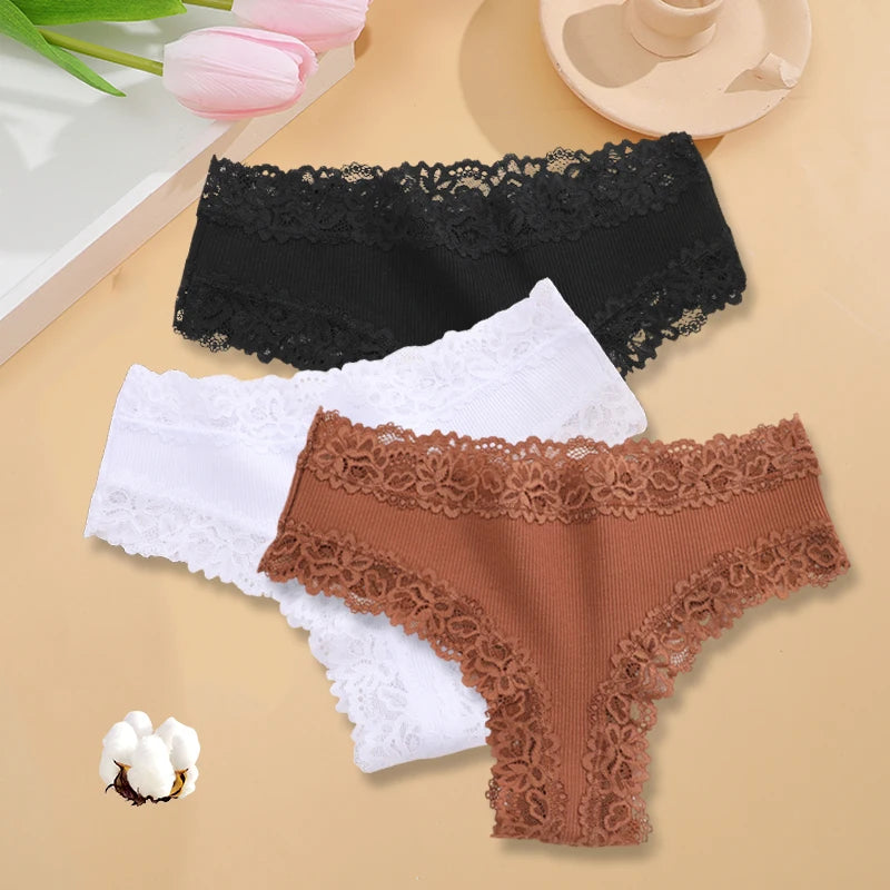 The 3-Pack Brazilian Lace G-String Set