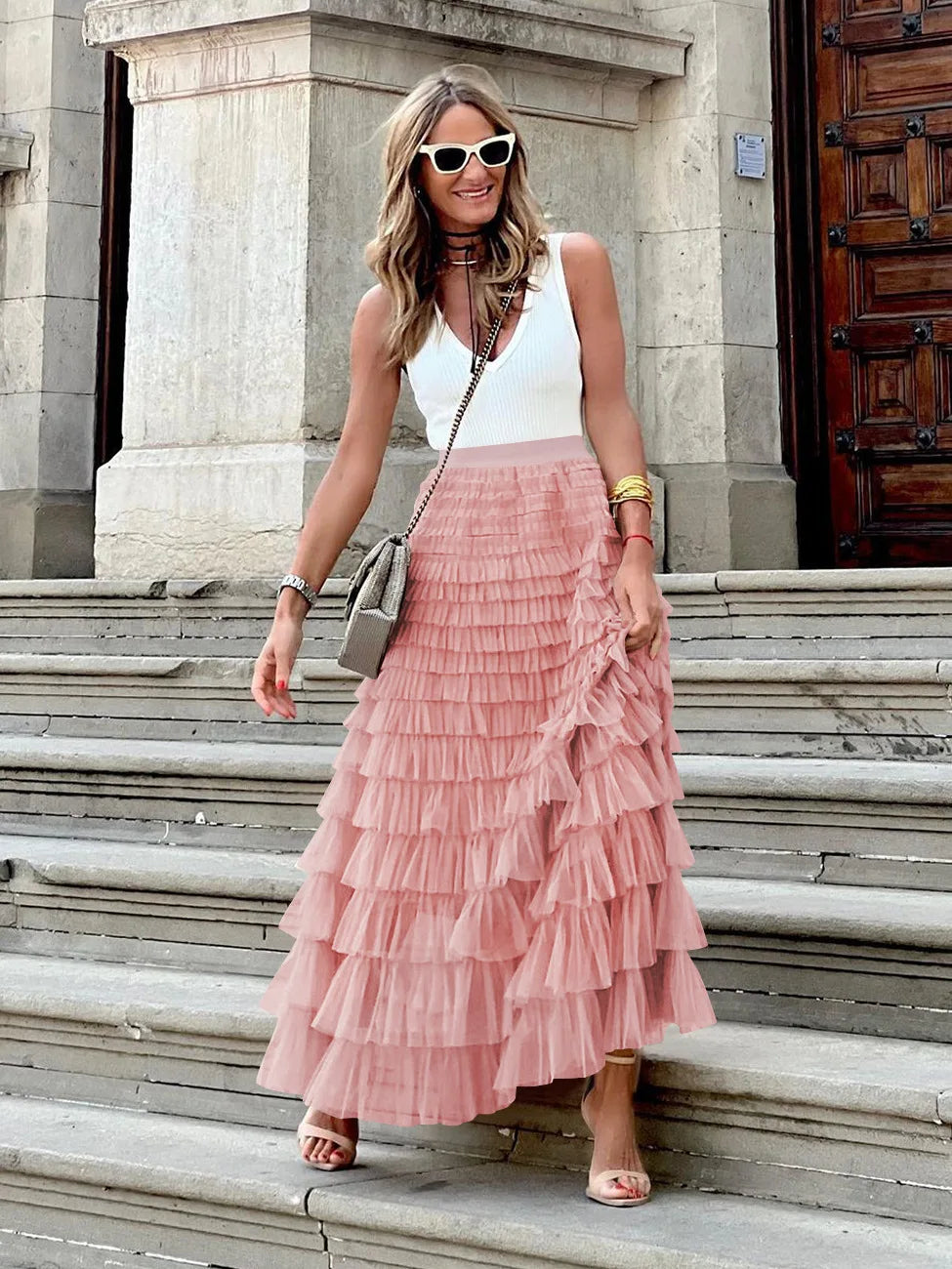 The Boho Multilayer Tulle Maxi