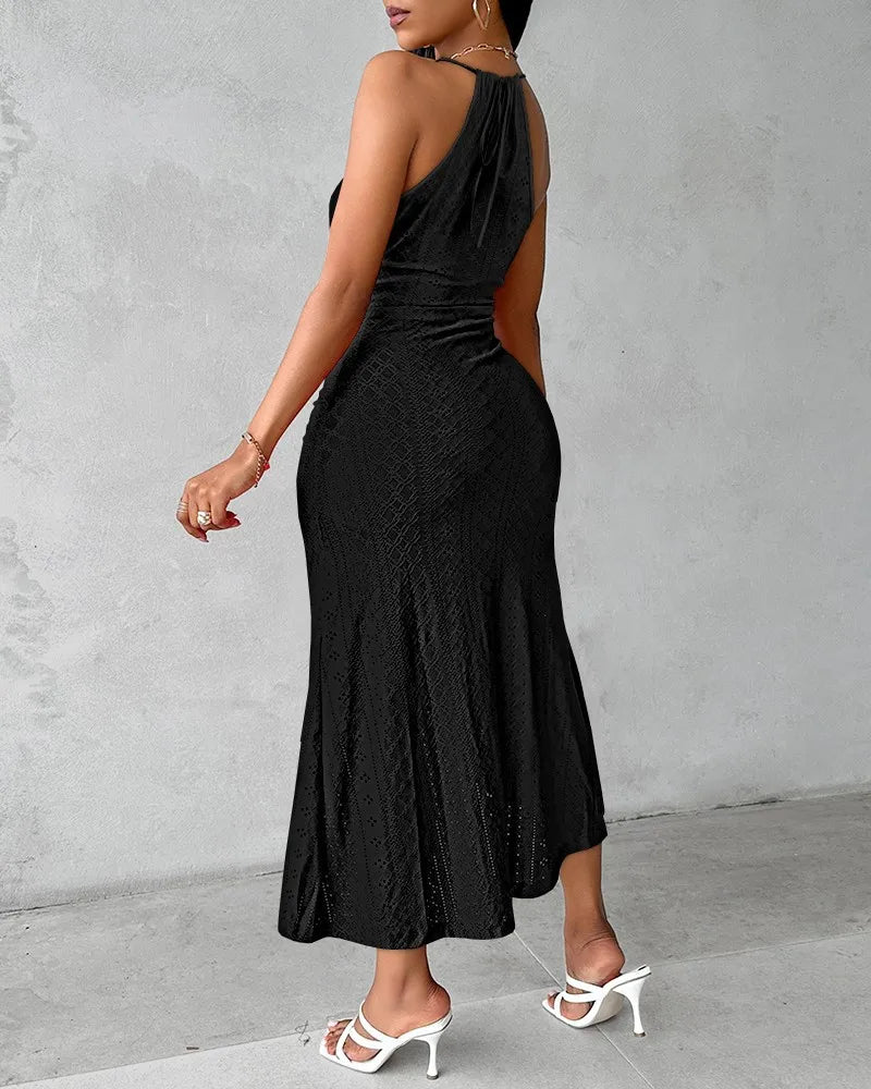 The Strapless Slit Maxi