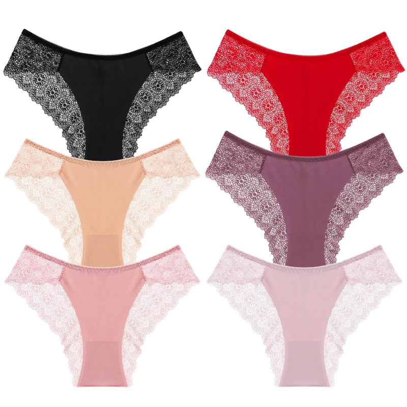 The 6-Pack Lace Hollow-Out Brief Set