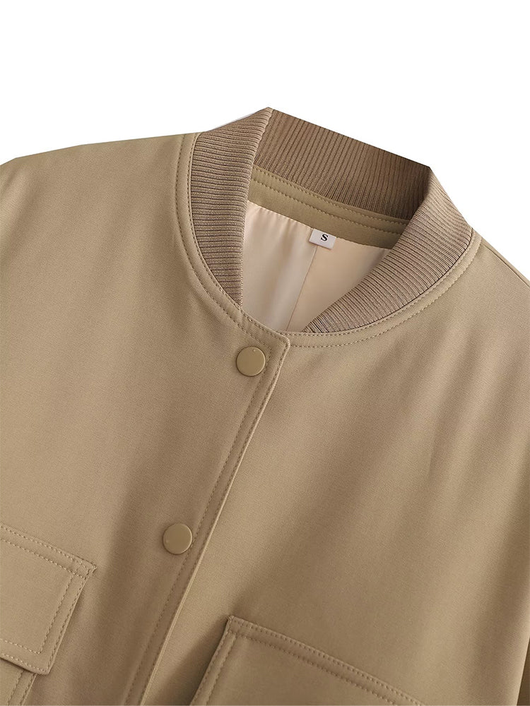The V-Neck Solid Bomber