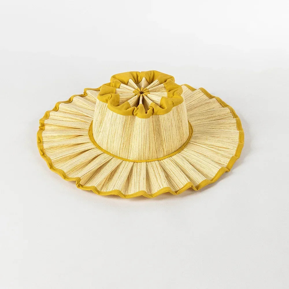 The Y2K Reversible Pleated Straw Hat