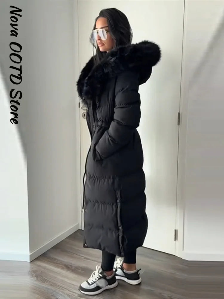 The Belted Fur Hood Parka