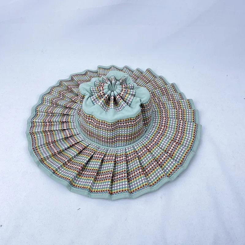 The Y2K Reversible Pleated Straw Hat