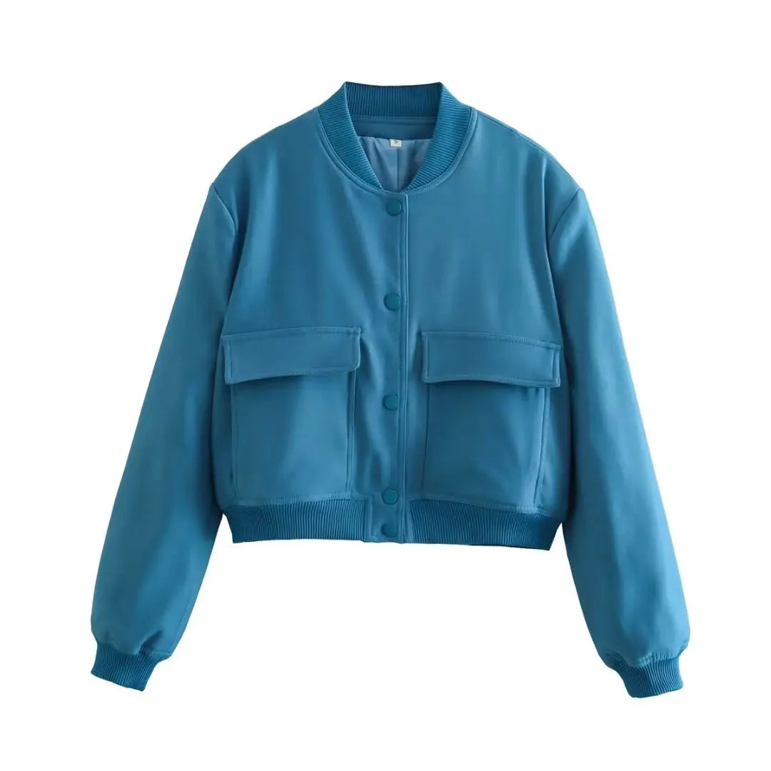 The V-Neck Solid Bomber