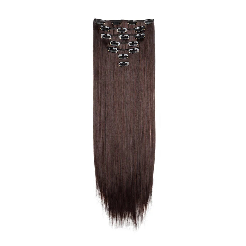 The 7-Piece Clip-In Straight Hair Extensions