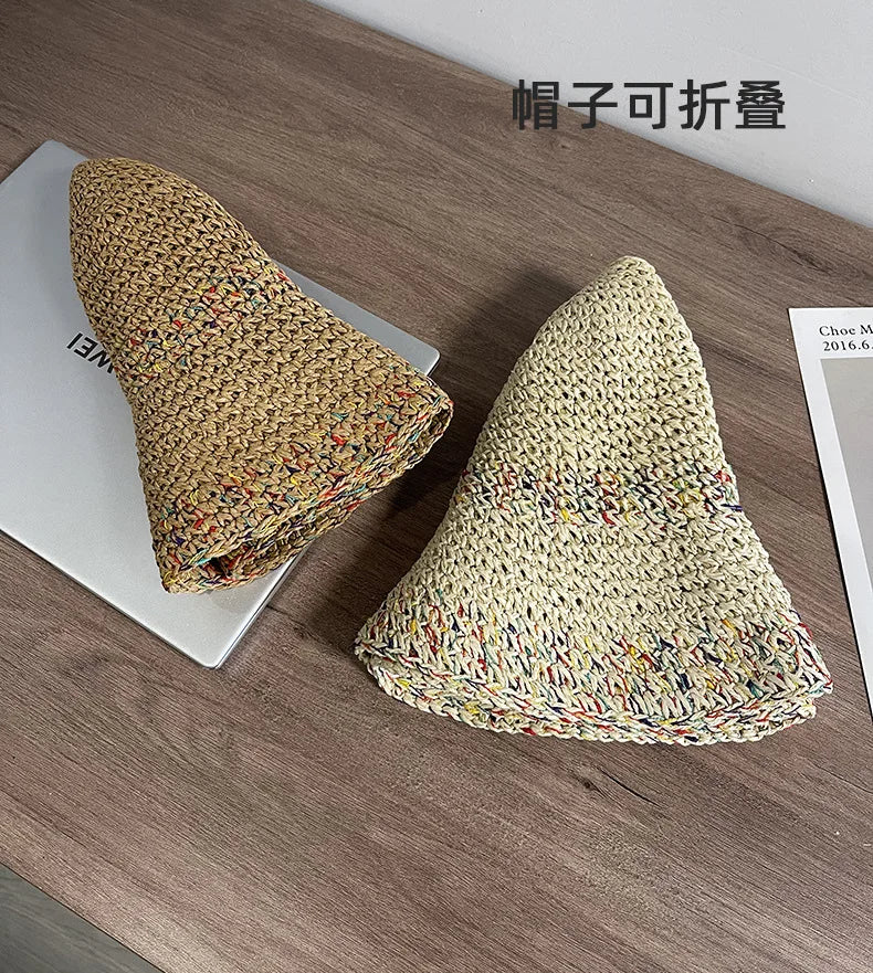 The Wide Brim Straw Bucket Sun Hat