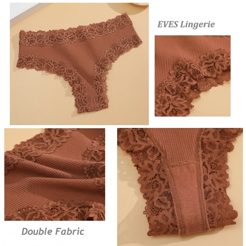 The 5-Pack Lace Seamless Brazilian Set