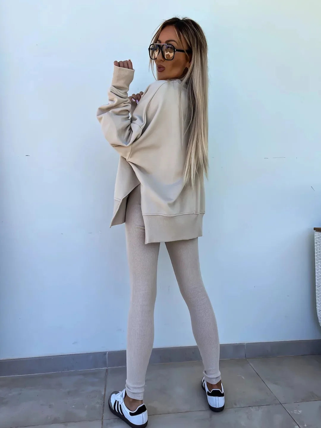 The Oversized Knit Trouser Set