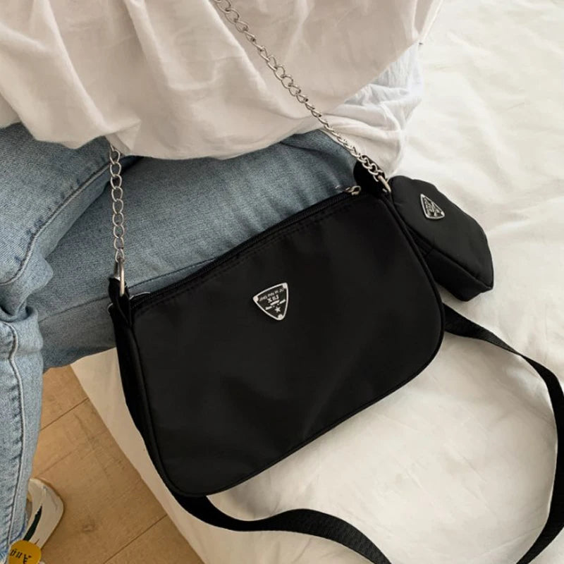 The 2-Piece Nylon Chain Bag Set