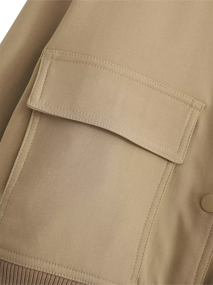 The V-Neck Solid Bomber